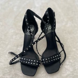 Vince Camuto Black Studded Heels Size 8